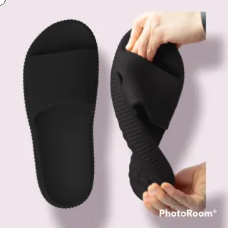 Confortável Chinelo Slide Preto Liso Masculino e Feminino Unissex - Chinelo Preto