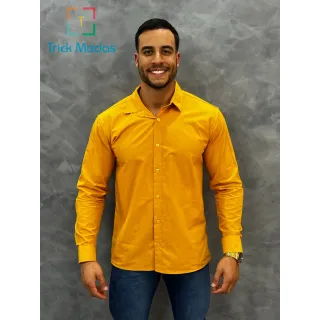 Promoção de Camisas Masculinas Sociais Slim em Várias Cores - Tamanhos do P ao GG - Rosa Shok