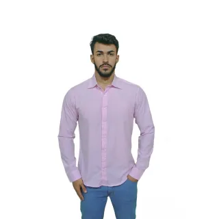 Pronta Entrega Camisas Social Masculina Slim P ao GG no Brasil - Azul Claro