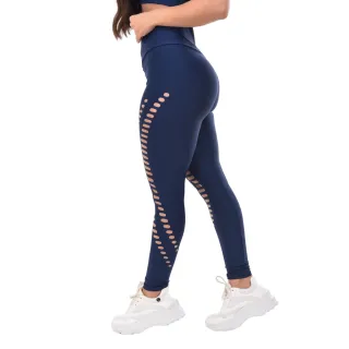 Legging Fitness Cintura Alta Cortes a Laser - Preto