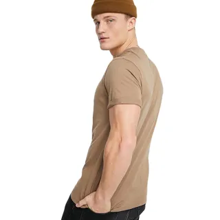 Camiseta Algodão Slim Básica Stecchi Areia - P