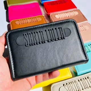 Carteira feminina tamanho médio em zíper com porta cartões, documentos, cédulas e moedas - Cores variadas - SL verde Tiffany