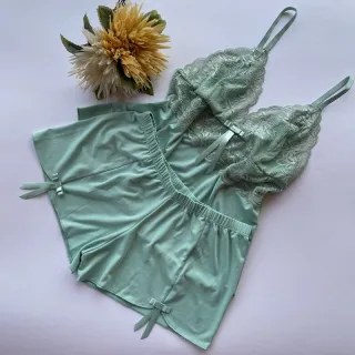 Pijama Sensual Renda Baby Doll Short Sexy - Rosa