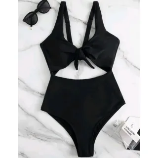 Top cropped engana mamãe, cintura alta, amarrações - Maiô duas cores - Onça