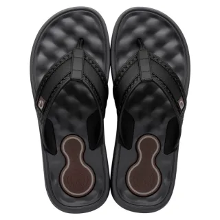 Confortável Chinelo Masculino Cartago Egeu ll com Massageador - Cinza/Preto