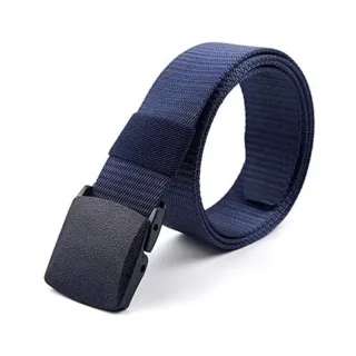 Cinto de Nylon Masculino Largo - Fivela de Plástico - N-3(Dourado)