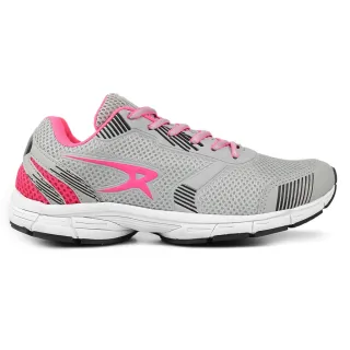 Raibull Tênis Esportivo Feminino Confortável para Academia e Caminhada - Cinza-Pink