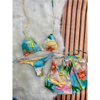 Kit Biquíni 3 Peças - P M G GG - Listrado