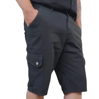 Bermuda Cargo Masculina Brim Preto Bege - Várias Cores - Verde