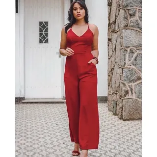 Amarração Costa X Macacão Longo Pantalona Feminino - Verde Limão