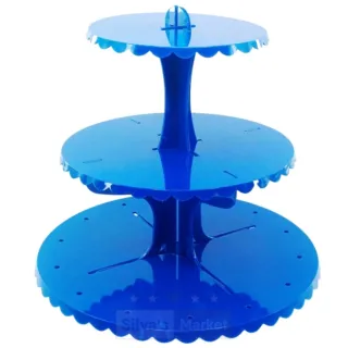 Suporte de Doces Cupcake Piruliteiro Porta Balas - 3 Andares - Verde Bandeira