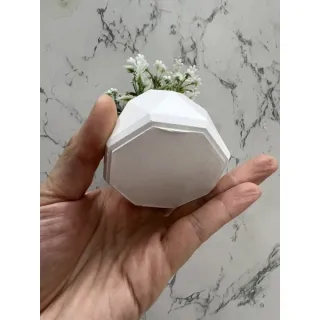 Mini Vaso Losango / Triângulo - Kit com 3 Arranjos - triângulo branco*