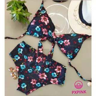 Hot pants de lacinho com cós largo - Mega oferta! - Preto