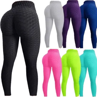 Legging Fitness Cós Alto Suplex Bolha Textura Flocada