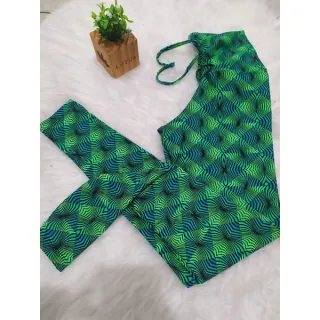 Legging Fitness Corda P e M - Calça Legging - Preto verde neon