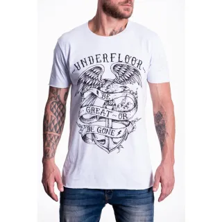 Promoção: Camisetas Masculinas Estampadas Diversas - Corte a Fio 100% Algodão - Branca