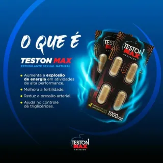 Energia, saúde e libido com Teston Max 1000mg - 100% natural - Único