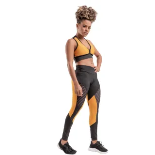 Conjunto Academia Legging + Top com Bojo Costa Nadador - Moda Fitness - variados