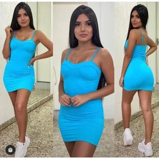 Decote Retrô Alcinha e Bojo Vestido Moderno Modelo Curto - Lilás