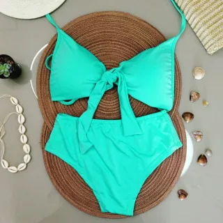 Hot pants de lacinho com cós largo - Mega oferta! - Preto