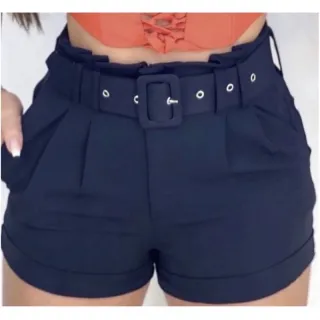 Shorts com Bolso e Zíper na Lateral - Alfaiataria - Preto