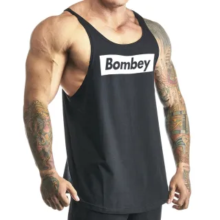 Preta Regata Masculina Algodão Cavada - Bombey - CUBO MAGICO