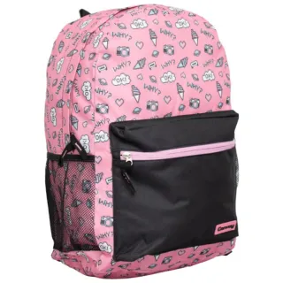 Envio Já! Mochila Geométrica Casual Convoy Impermeável para Trabalho e Universitário - Amarelo