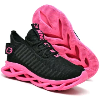 Garantia de Qualidade: Tênis Branco Confortável e Leve para Academia - Feminino, Masculino e Unissex - Preto Amarelo