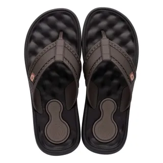 Confortável Chinelo Masculino Cartago Egeu ll com Massageador - Cinza/Preto