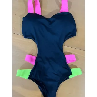 Body Neon Feminino Varias Cores Com Bojo Duplo Forrado Elastico - ROSA PINK COM ALÇA ROSA