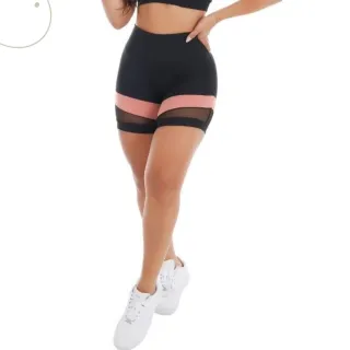 Legging Bermuda Feminina Fitness Short com Tela para Academia - VARIADO