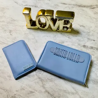 Carteira Feminina em couro com zíper, porta cartões e documentos - cores variadas - SL Lilas