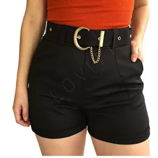 Alfaiataria Curta com Cinto de Fivela Dourada - Verde Bandeira