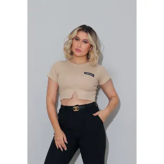 Blusinha Cropped Tshirt Chicago Ribana - Cores Variadas - Azul Bebê