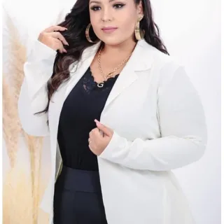 Casaco Blazer Plus Size Feminino Neoprene G1 G2 G3 - Preto