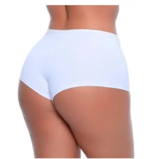 Shortinho justo feminino curto para treino de academia e pole dance - Branco