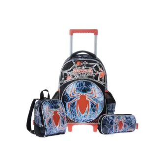 Mochila Infantil Escolar Kit 3D com Rodinhas - Meninos e Meninas - 12 polegadas sem kit menina