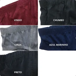 Cueca Básica Tradicional Lisa Adulto 100% Algodão Slip - Azul Royal