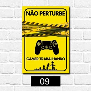 Placa Decorativa Quarto Gamer Vintage - Frase Jogo Jogador Console - 23