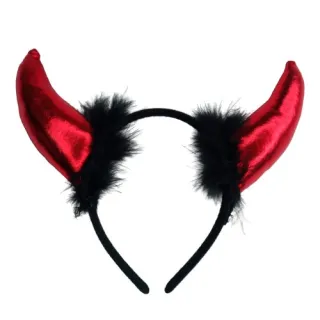 Fantasia Carnaval Kit Diabinho - Tiara, Gravata e Rabinho - Grande - R85811