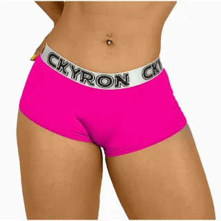 Kit Feminino Boxer Shortinho Micro Lisa e Estampada - 8 Calcinhas - Lisa e Estampada
