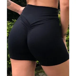 Moda Fitness Poliéster Cós Alto Empina Bumbum Academia - M - 38/40