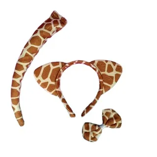 Fantasia Carnaval Kit Tiara, Gravata e Rabinho - 3 peças - ONÇA ROSA CLARO