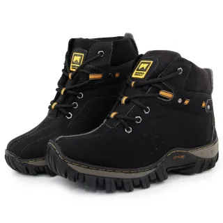 Tênis Coturno Macio Masculino de Couro Caterpillar - CAFE