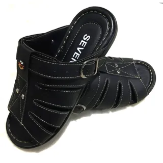 Anti-stress Couro Masculina Franciscana Sandália - Havana