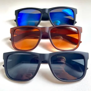 Promoção Óculos de Sol Masculino Estilo Justin Quadradinho Preto Marrom - Preto