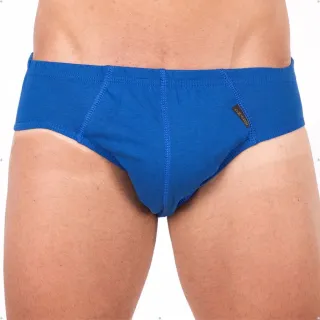 Cueca Básica Tradicional Lisa Adulto 100% Algodão Slip - Azul Royal
