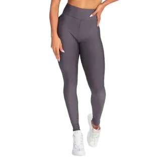 Legging Feminina Suplex Cos Alto Fitness Academia - Chumbo