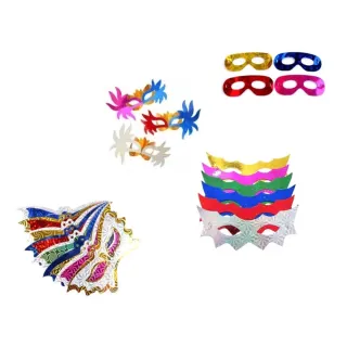 Kit Festa Casamento Aniversario 10 Mascara 10 Colar Havaiano Balada 15 Anos Formatura Carnaval Debutante - Único