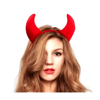 Fantasia Carnaval Kit Diabinho - Tiara, Gravata e Rabinho - Grande - R85811